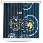 Custom AFL Carlton NAIDOC Week Shower Curtain Keep The Fire Burning Indigenous Art
