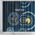 Custom AFL Carlton NAIDOC Week Shower Curtain Keep The Fire Burning Indigenous Art