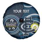 Custom AFL Carlton NAIDOC Week Spare Tire Cover Keep The Fire Burning Indigenous Art