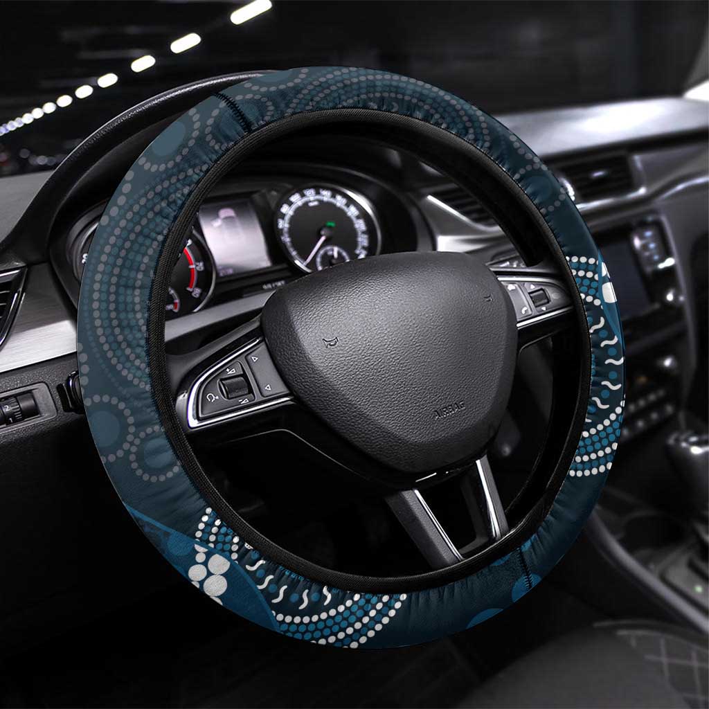AFL Carlton NAIDOC Week Steering Wheel Cover Keep The Fire Burning Indigenous Art