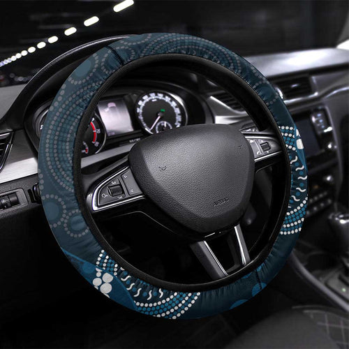 AFL Carlton NAIDOC Week Steering Wheel Cover Keep The Fire Burning Indigenous Art
