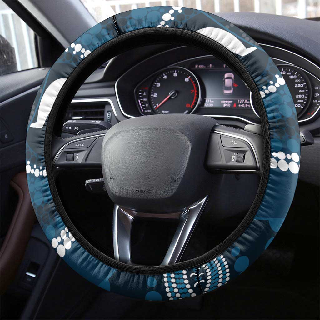 AFL Carlton NAIDOC Week Steering Wheel Cover Keep The Fire Burning Indigenous Art