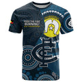 Custom AFL Carlton NAIDOC Week T Shirt Keep The Fire Burning Indigenous Art