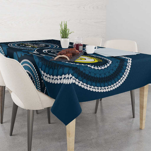Custom AFL Carlton NAIDOC Week Tablecloth Keep The Fire Burning Indigenous Art
