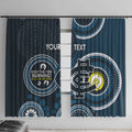 Custom AFL Carlton NAIDOC Week Window Curtain Keep The Fire Burning Indigenous Art
