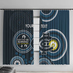 Custom AFL Carlton NAIDOC Week Window Curtain Keep The Fire Burning Indigenous Art
