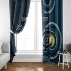 Custom AFL Carlton NAIDOC Week Window Curtain Keep The Fire Burning Indigenous Art