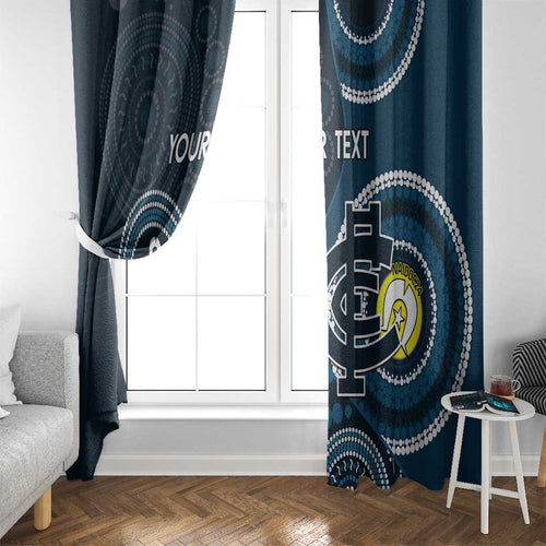 Custom AFL Carlton NAIDOC Week Window Curtain Keep The Fire Burning Indigenous Art