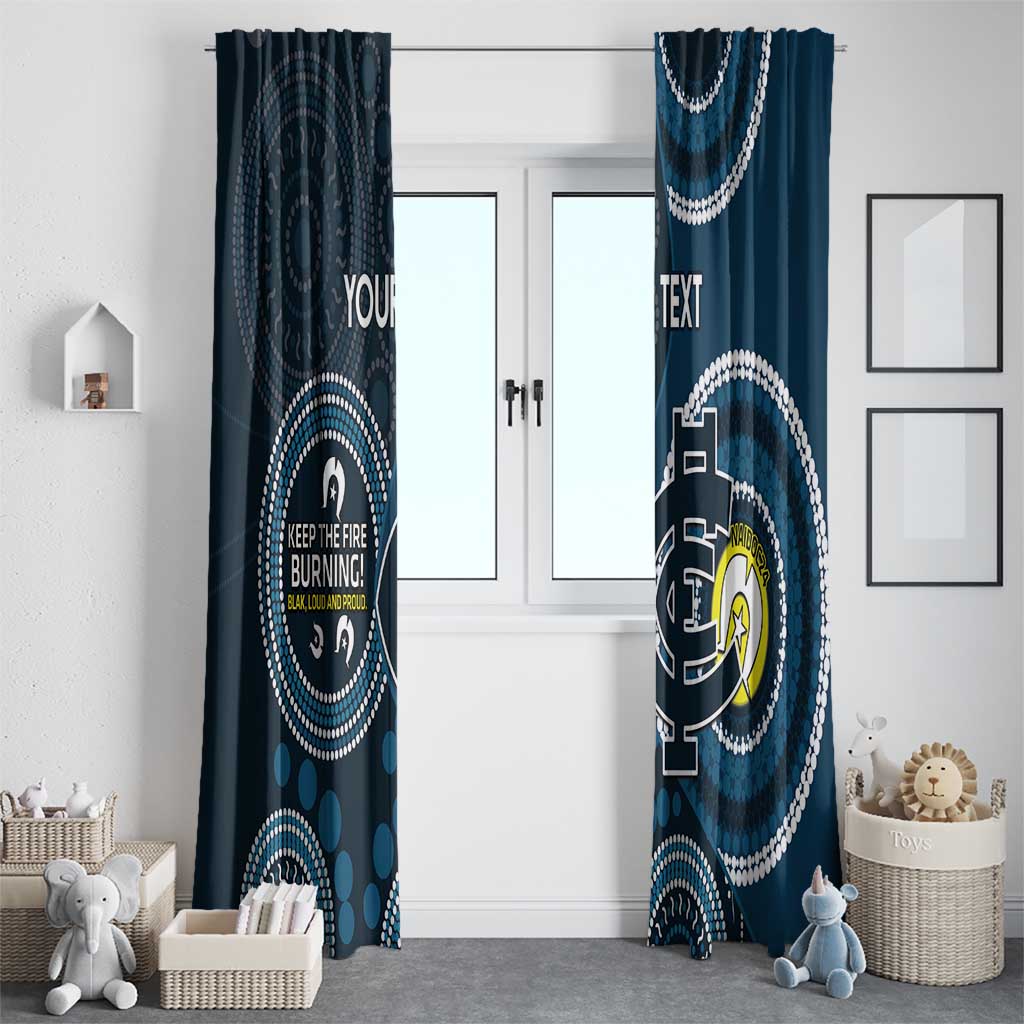 Custom AFL Carlton NAIDOC Week Window Curtain Keep The Fire Burning Indigenous Art