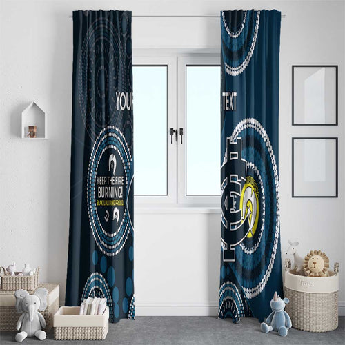Custom AFL Carlton NAIDOC Week Window Curtain Keep The Fire Burning Indigenous Art