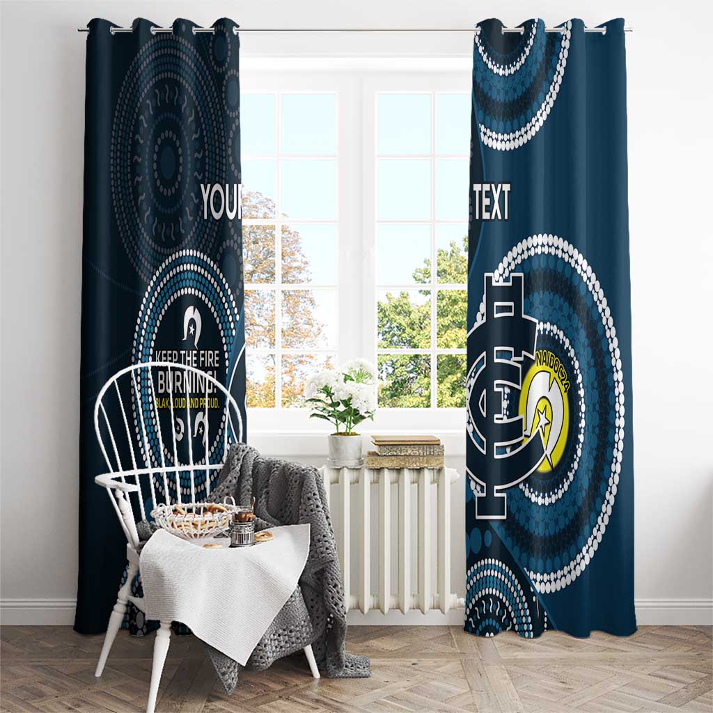 Custom AFL Carlton NAIDOC Week Window Curtain Keep The Fire Burning Indigenous Art