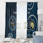 Custom AFL Carlton NAIDOC Week Window Curtain Keep The Fire Burning Indigenous Art