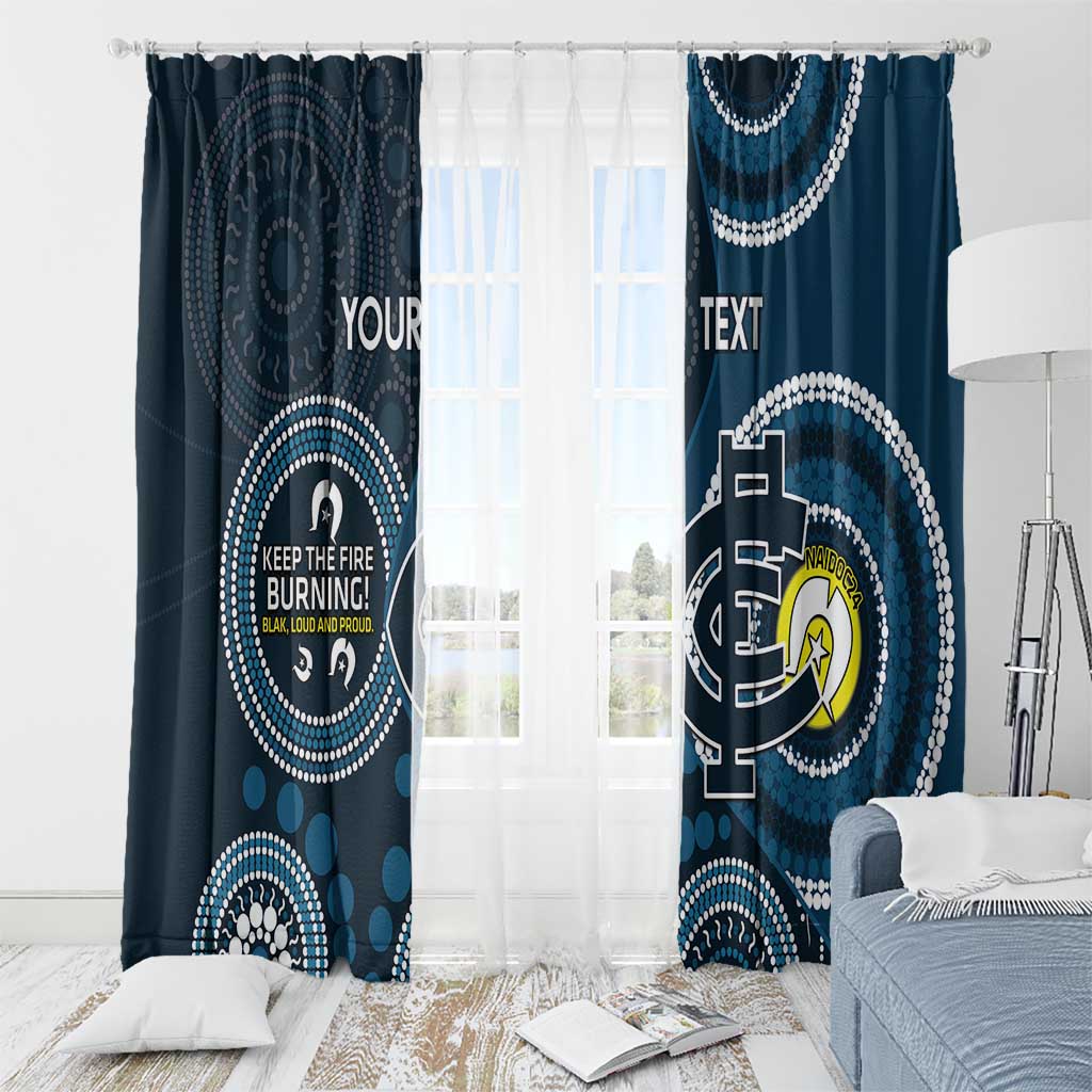 Custom AFL Carlton NAIDOC Week Window Curtain Keep The Fire Burning Indigenous Art