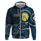 Custom AFL Carlton NAIDOC Week Zip Hoodie Keep The Fire Burning Indigenous Art