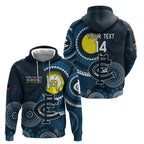 Custom AFL Carlton NAIDOC Week Zip Hoodie Keep The Fire Burning Indigenous Art