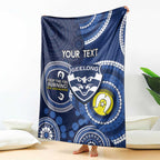Custom AFL Geelong NAIDOC Week Blanket Keep The Fire Burning Indigenous Art