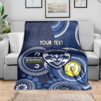 Custom AFL Geelong NAIDOC Week Blanket Keep The Fire Burning Indigenous Art