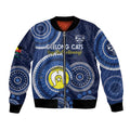 Custom AFL Geelong NAIDOC Week Bomber Jacket Keep The Fire Burning Indigenous Art