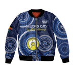 Custom AFL Geelong NAIDOC Week Bomber Jacket Keep The Fire Burning Indigenous Art