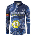 Custom AFL Geelong NAIDOC Week Button Sweatshirt Keep The Fire Burning Indigenous Art