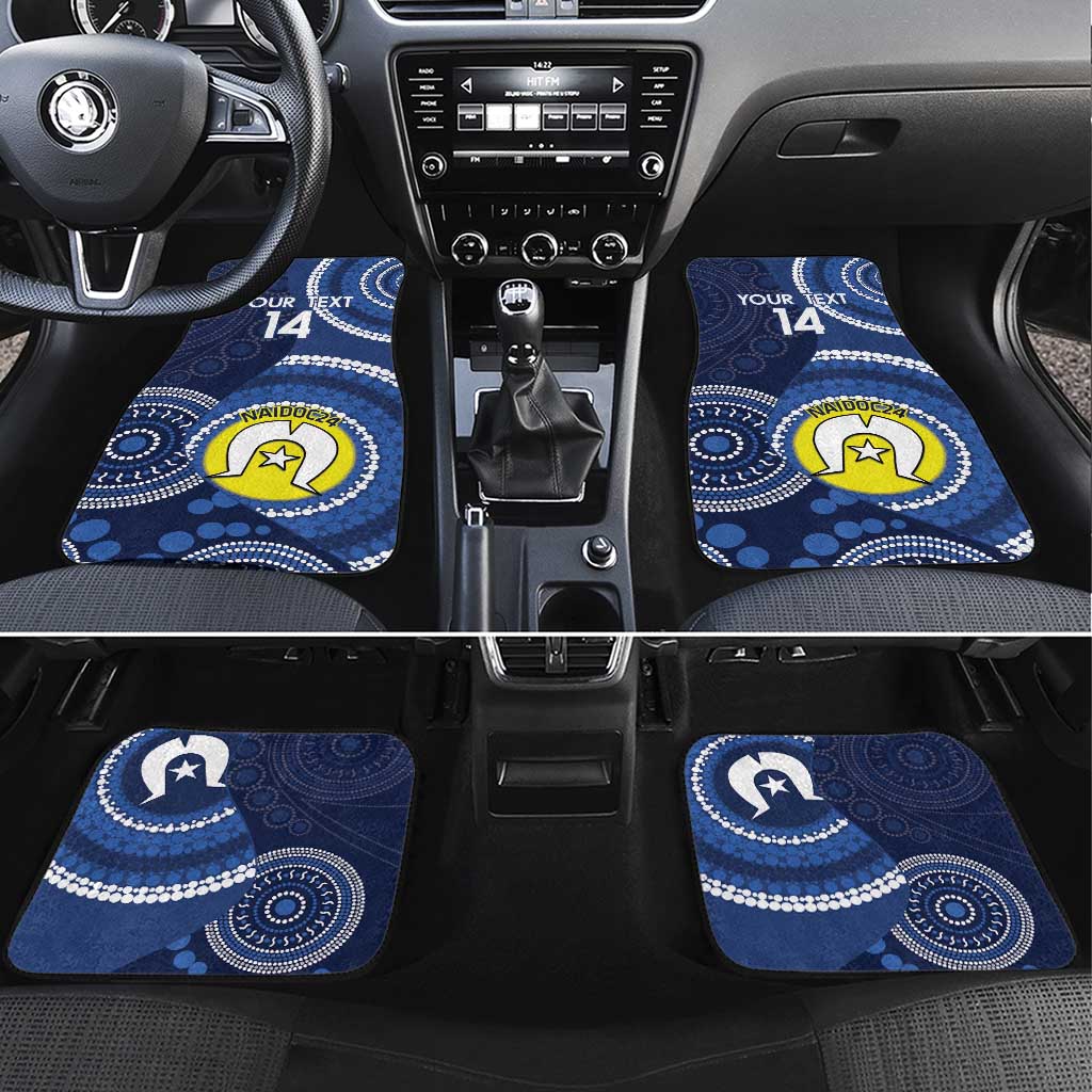 Custom AFL Geelong NAIDOC Week Car Mats Keep The Fire Burning Indigenous Art