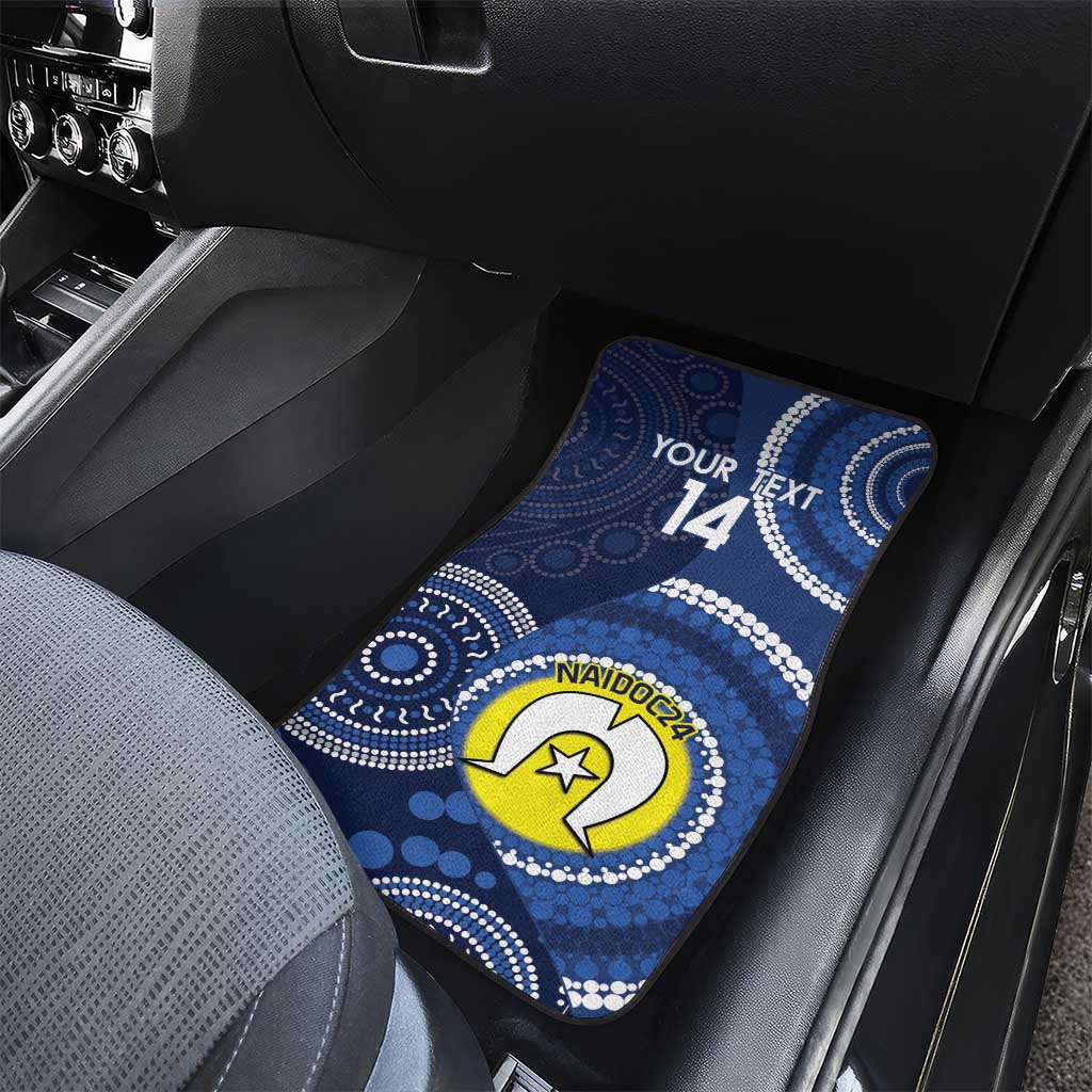 Custom AFL Geelong NAIDOC Week Car Mats Keep The Fire Burning Indigenous Art