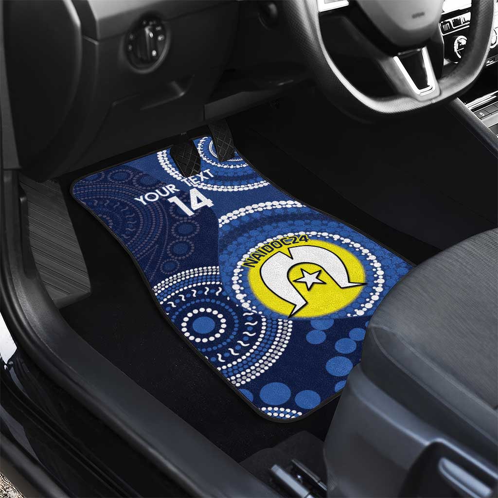 Custom AFL Geelong NAIDOC Week Car Mats Keep The Fire Burning Indigenous Art