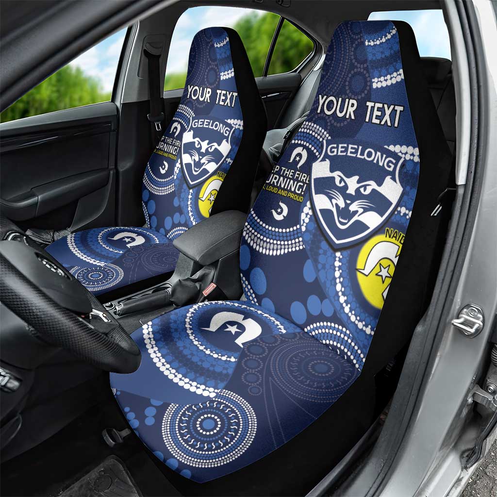 Custom AFL Geelong NAIDOC Week Car Seat Cover Keep The Fire Burning Indigenous Art