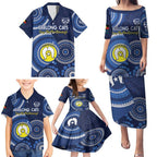 Custom AFL Geelong NAIDOC Week Family Matching Puletasi and Hawaiian Shirt Keep The Fire Burning Indigenous Art