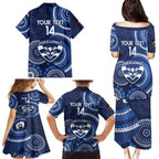 Custom AFL Geelong NAIDOC Week Family Matching Puletasi and Hawaiian Shirt Keep The Fire Burning Indigenous Art