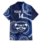 Custom AFL Geelong NAIDOC Week Family Matching Puletasi and Hawaiian Shirt Keep The Fire Burning Indigenous Art