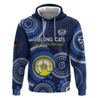 Custom AFL Geelong NAIDOC Week Hoodie Keep The Fire Burning Indigenous Art