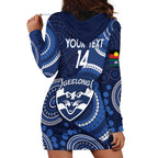 Custom AFL Geelong NAIDOC Week Hoodie Dress Keep The Fire Burning Indigenous Art