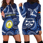 Custom AFL Geelong NAIDOC Week Hoodie Dress Keep The Fire Burning Indigenous Art
