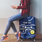 Custom AFL Geelong NAIDOC Week Luggage Cover Keep The Fire Burning Indigenous Art