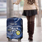 Custom AFL Geelong NAIDOC Week Luggage Cover Keep The Fire Burning Indigenous Art