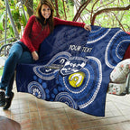 Custom AFL Geelong NAIDOC Week Quilt Keep The Fire Burning Indigenous Art