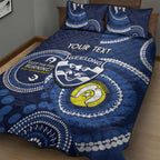 Custom AFL Geelong NAIDOC Week Quilt Bed Set Keep The Fire Burning Indigenous Art