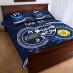 Custom AFL Geelong NAIDOC Week Quilt Bed Set Keep The Fire Burning Indigenous Art