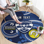 Custom AFL Geelong NAIDOC Week Round Carpet Keep The Fire Burning Indigenous Art