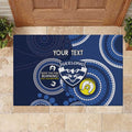 Custom AFL Geelong NAIDOC Week Rubber Doormat Keep The Fire Burning Indigenous Art