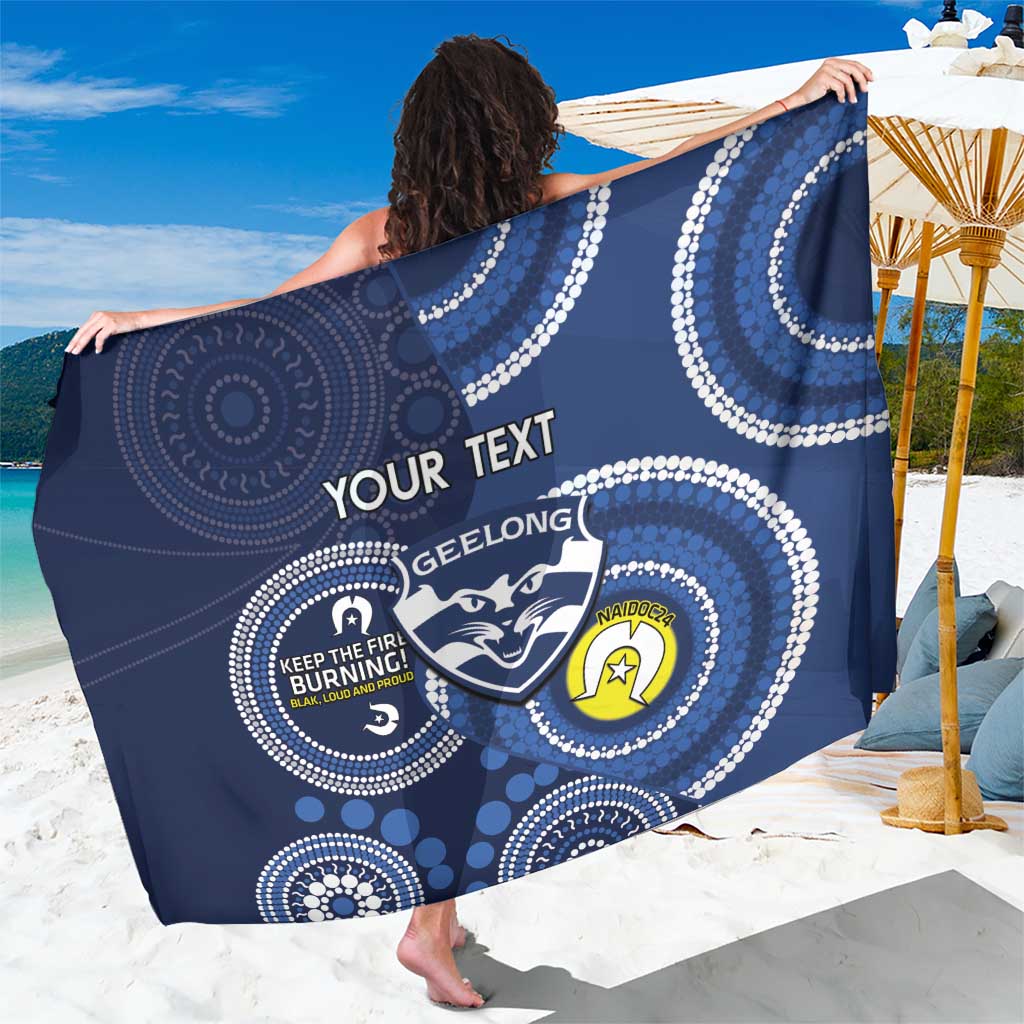 Custom AFL Geelong NAIDOC Week Sarong Keep The Fire Burning Indigenous Art