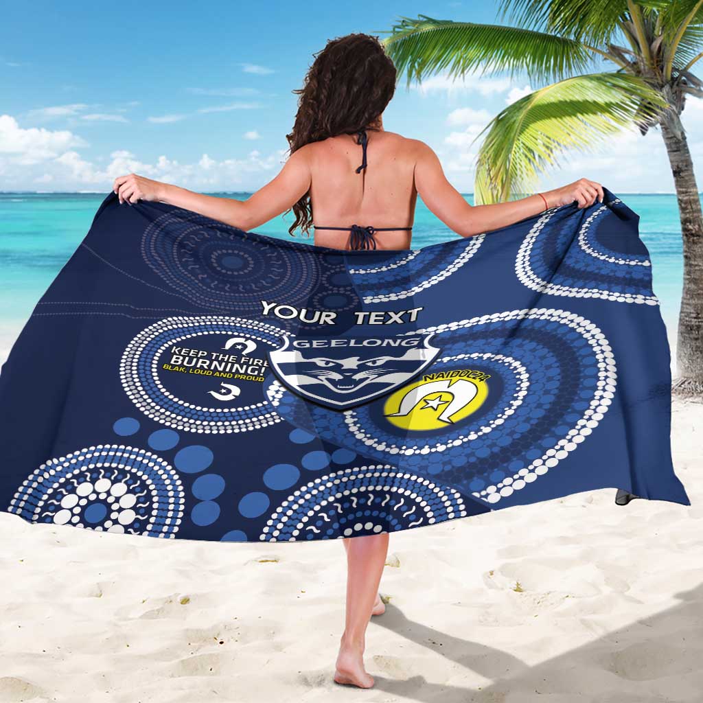 Custom AFL Geelong NAIDOC Week Sarong Keep The Fire Burning Indigenous Art