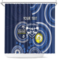 Custom AFL Geelong NAIDOC Week Shower Curtain Keep The Fire Burning Indigenous Art