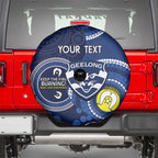 Custom AFL Geelong NAIDOC Week Spare Tire Cover Keep The Fire Burning Indigenous Art