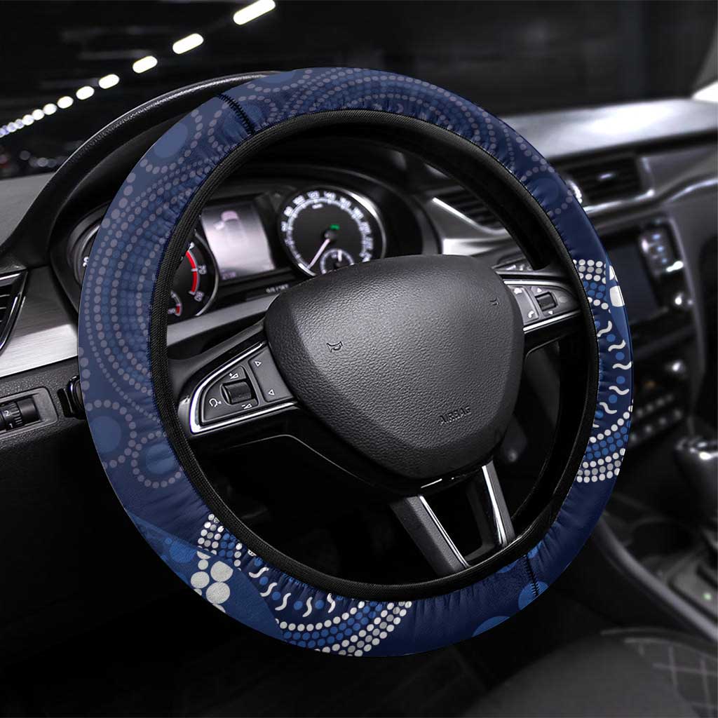 AFL Geelong NAIDOC Week Steering Wheel Cover Keep The Fire Burning Indigenous Art