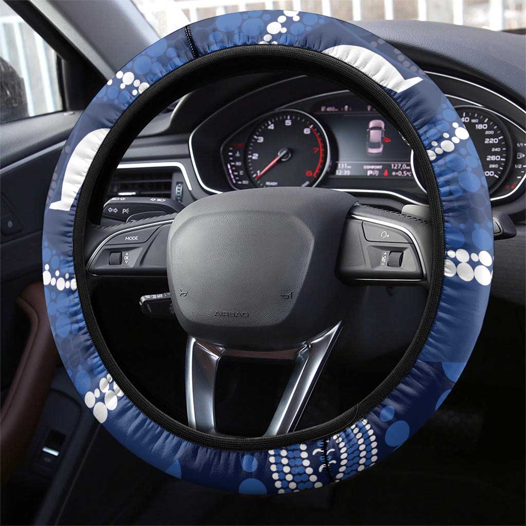 AFL Geelong NAIDOC Week Steering Wheel Cover Keep The Fire Burning Indigenous Art