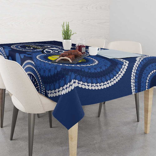 Custom AFL Geelong NAIDOC Week Tablecloth Keep The Fire Burning Indigenous Art