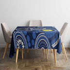 Custom AFL Geelong NAIDOC Week Tablecloth Keep The Fire Burning Indigenous Art