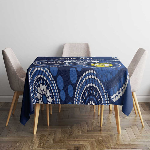 Custom AFL Geelong NAIDOC Week Tablecloth Keep The Fire Burning Indigenous Art